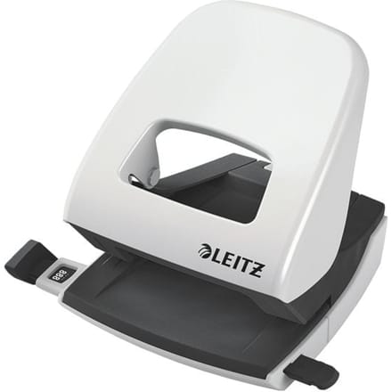Leitz NeXXt Metalen Bureau Perforator - Perforeert Tot 30 Vel - Voor Mappen En Ringbanden - Grijs