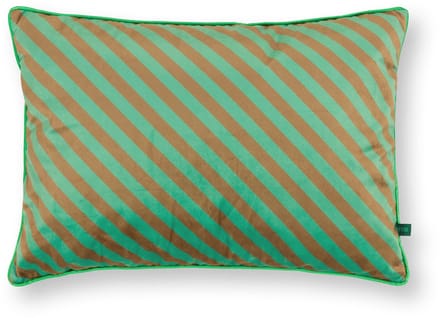 Pip Studio Sierkussen Block Stripes - Kussen voor de Woonkamer - Groen - 35x50cm