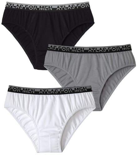 ATLAS FOR MEN - Set van 3 comfortabele slips - Heren - Verkrijgbaar in grote maten - M