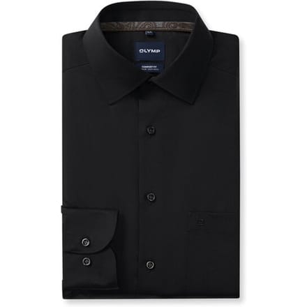 OLYMP Luxor Overhemd, Comfort Fit, New Kent, Zwart