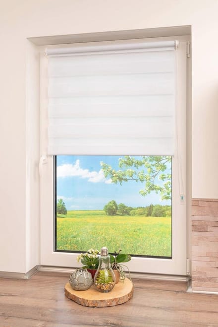 Dubbel Rolgordijn zonder Boren - Wit 55 x 150 cm