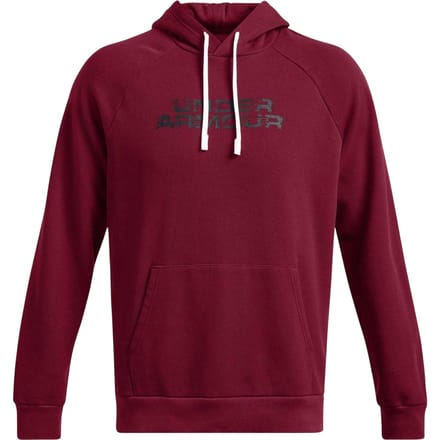 Under Armour Heren Rival Raglan-hoodie met trekkoord (Rood)