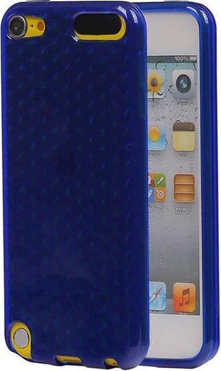 BestCases.nl Apple iPod Touch 5 / 6 Diamant TPU back case achterkant hoesje Donker Blauw