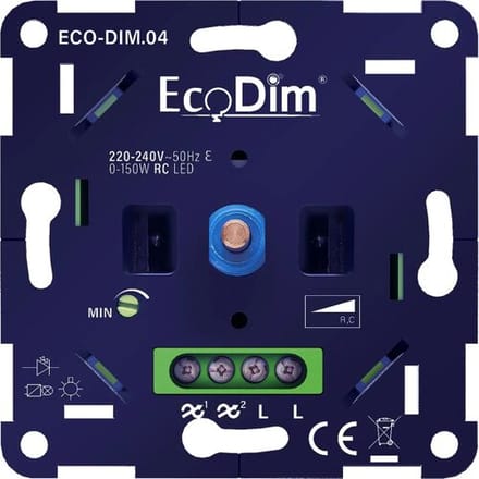 LED Dimmer 0-150 Watt – Universeel - Fase Afsnijding - Ecodim 04