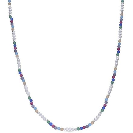 Luxenter Ketting van veelkleurig glas met rhodiumafwerking - Sury