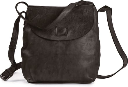 HAROLD'S Leren Schoudertas Submarine Shoulderbag Black Zwart