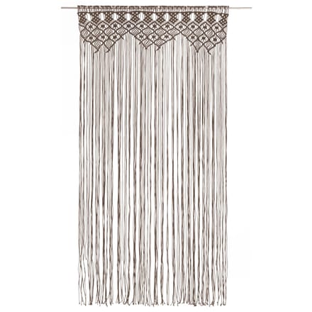 vidaXL - Gordijn - macramé - 140x240 - cm - katoen - taupe