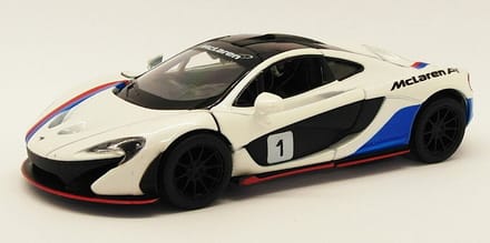 Kinsmart McLaren P1 2016 with wing and stripes — Wit