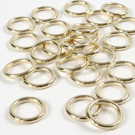 PacklinQ Plastic ringen - Goud, 15 mm, 25 stuks - Voor kerstkalender