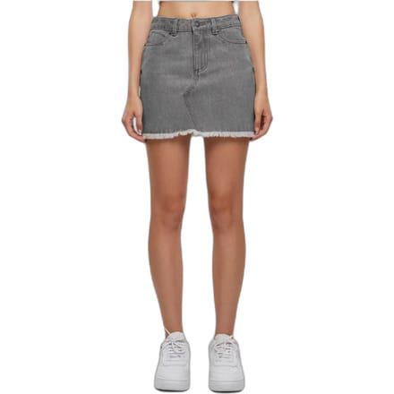 Urban Classics - Heavy Mini Denim Korte rok - Taille, 33 inch - Grijs