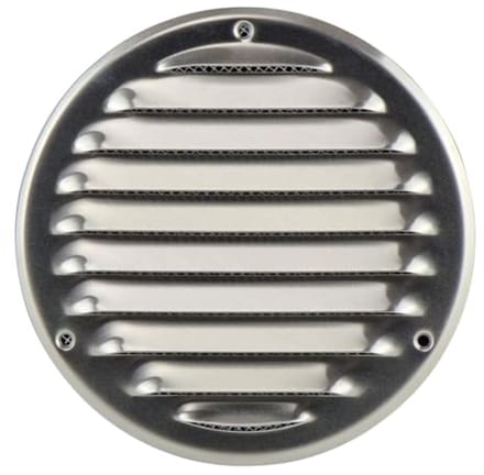 Rond Ventilatierooster 125mm - Aluminium met Insectengaas - Luchtrooster voor Efficiente Ventilatie