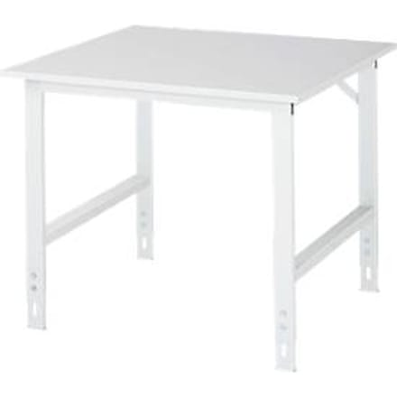 Werktafel, melamine blad, B 1000 x D 1000 x H 760-1080 mm