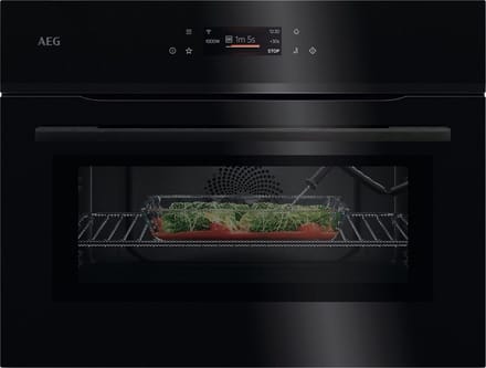 AEG NKK8N621B Compacte Combi Oven met Magnetron 45 cm – TFT Touchscreen – Kerntemperatuursensor – WiFi – Zwart