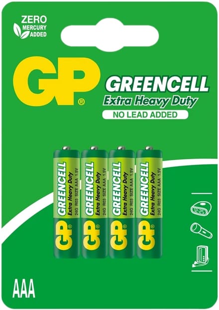 GP AAA Greencell Batterijen 40 Stuks