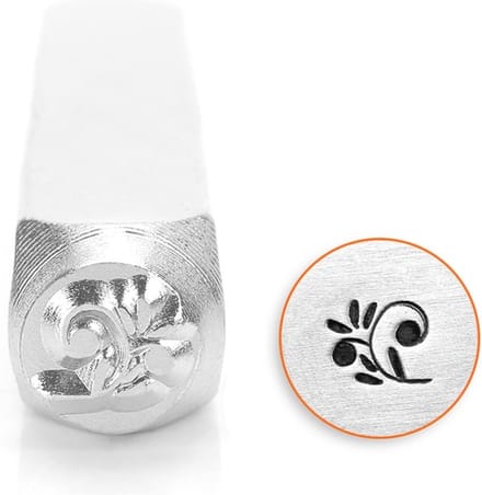 Slagstempel bloem krul | Hoogte 6mm