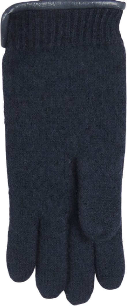 Handschoenen heren van 100% wol en met echt leren randje