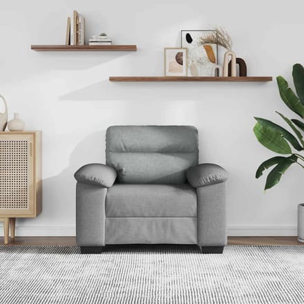 vidaXL - Fauteuil - 100x81x84 - cm - stof - lichtgrijs