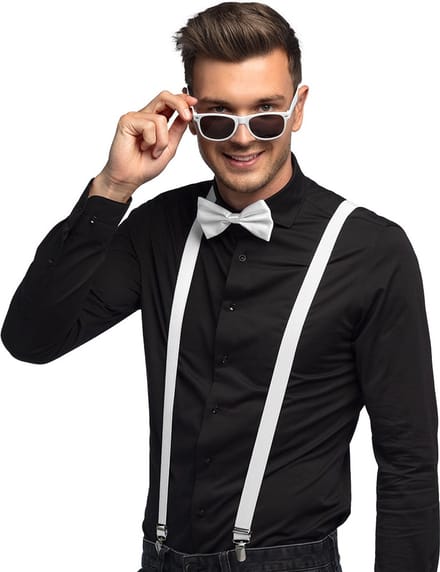 Boland - Set Classic wit Wit - Volwassenen - Unisex - - Black and White