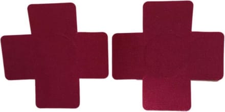Tepelcover kruis rood | Versiering - Sexy - Sticker