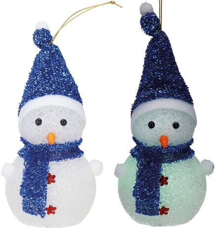 Springos Kerstboomhanger | Kerstversiering | Sterren | Wit | 2 Stuks | 8 cm