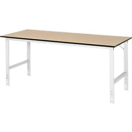 Table de travail, plateau en MDF, l. 2000 x P 800 x H 760-1080 mm