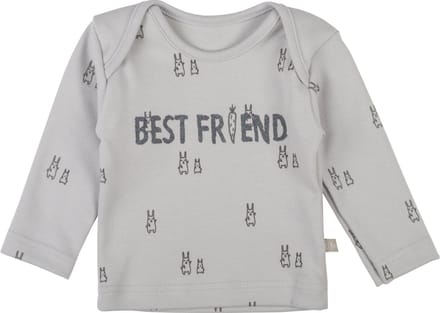 Plum Plum - T-shirt lange mouwen - Bunny - Lichtgrijs