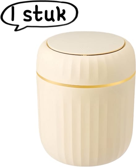 Bureau prullenbak - Mini afvalbak - Bureau opruimen - Geur elimineren - Compact formaat - Geel