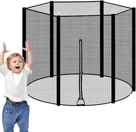 Trampoline Net - Vervangend Net - Veilig Spelen - UV- en Weerbestendig - 8 Voet - Zwart