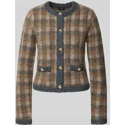 Gebreid jack van alpacamix met ronde hals, model 'KEA'