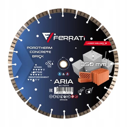 Ferrati Aria Serie - Diamantschijf - 350mm - Beton en Baksteen