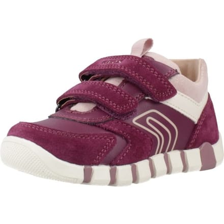 GEOX IUPIDOO PEUTER Sneakers - GRIJS/FUCHSIA - Maat 20