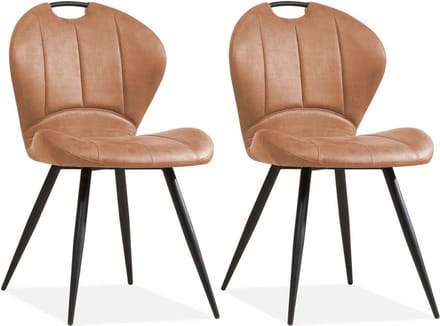 Eetkamerstoel Miracle - Cognac (set van 2 stuks)