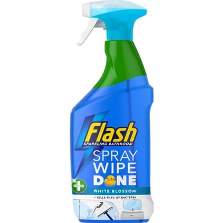 Flash Spray Wipe Done White Blossom Bathroom Anti Bacterial 800 ml