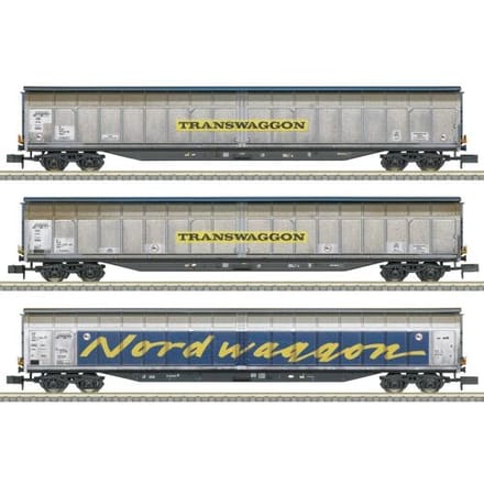 MiniTrix 18297 N 3-delige set grote schuiframen van de Transwaggon, MHI