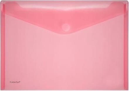 Enveloptas Foldersys A4 dwars PP transp rood A4 Velcro Envelop Rood