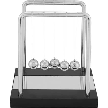 Pendule de Newton Boules d'Équilibre Physique Science Ornements Pendule Jouet Bureau white