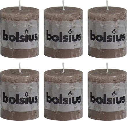 Rustieke stompkaars 6-pack 80/68 mm in 33 kleuren