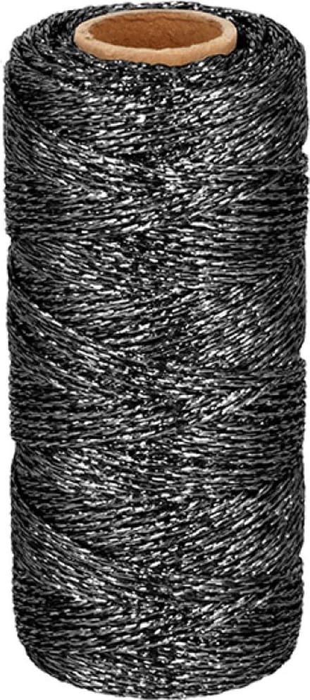 Zwart metaalkoord 100 m x 1,5 mm - Artemio