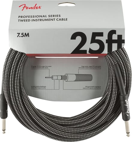 Fender Gitaarkabel Professional Gray Tweed 7.5 Meter 0990820071
