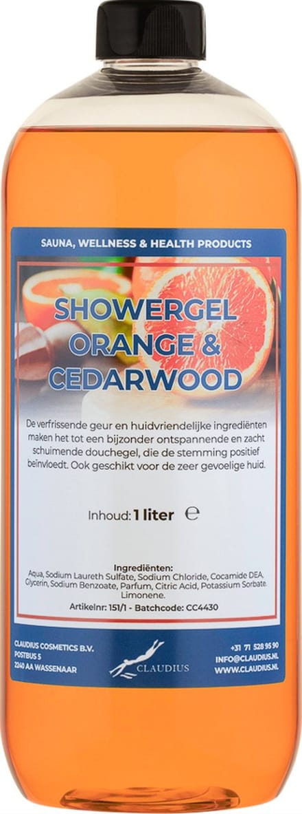 Douchegel Sweet Orange & Cedarwood 1 liter - showergel