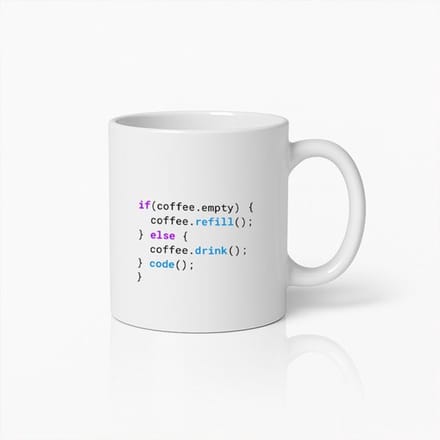 Grappige Programmeur Koffiemok 330 ml – “If Coffee Empty Refill Else Drink Code” Coding Mok – Cadeau voor Developers & Programmeurs