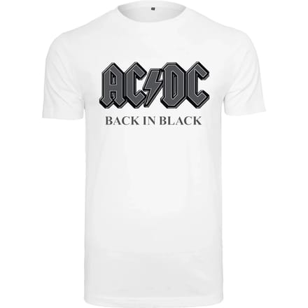 Merchcode AC/DC - Back In Black Heren Tshirt - L - Wit