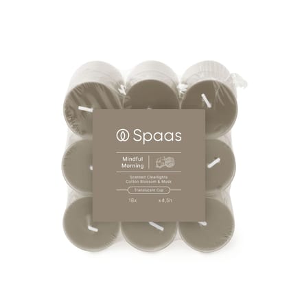 Spaas - Geurende Clearlights - Blokverpakking x18 - 4,5 uur - Mindful Morning