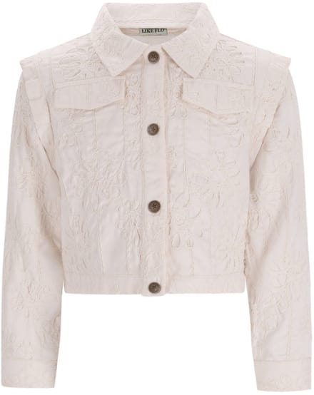 Like Flo F602-5316 Meisjes jasje wit - Maat 110