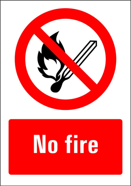 No fire bord - kunststof 297 x 420 mm