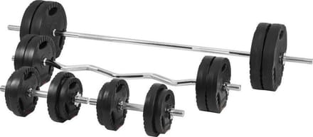 Gorilla Sports Halterset 100 kg - Gripper Kunststof - Schroefsluiting