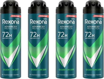 Rexona Men - Deodorant - Spray - Quantum Dry - 150ml x 4