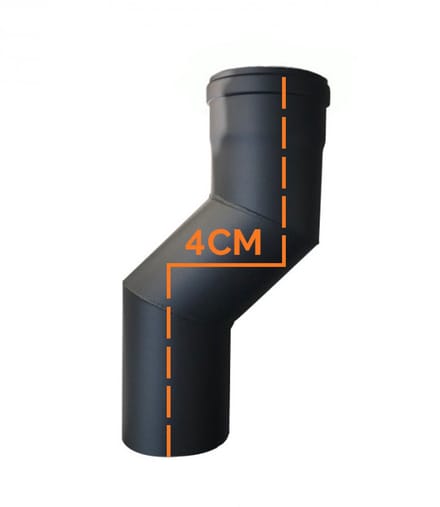 rookkanaal enkelwandig versleping 4cm Ø80mm pelletkachel