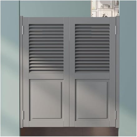 Draaideuren Set - Saloon deuren - Ruimte Verdelen - Massief Hout - 90x90cm - Grijs