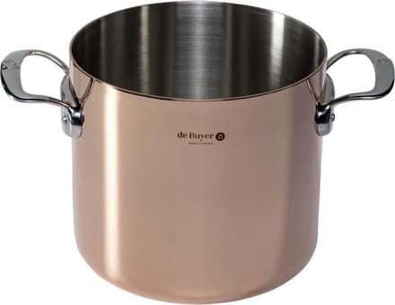 de Buyer prima matera braadpan koper/rvs extra hoog 20cm ind.